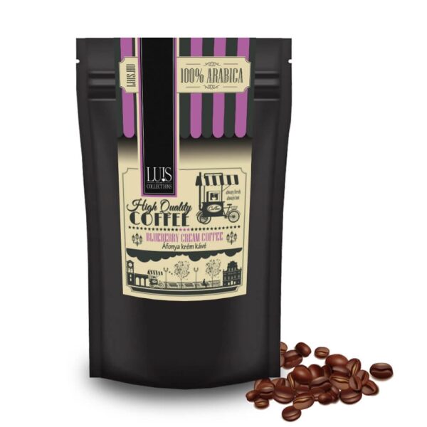 Káva zrnková – Čučoriedkový krém