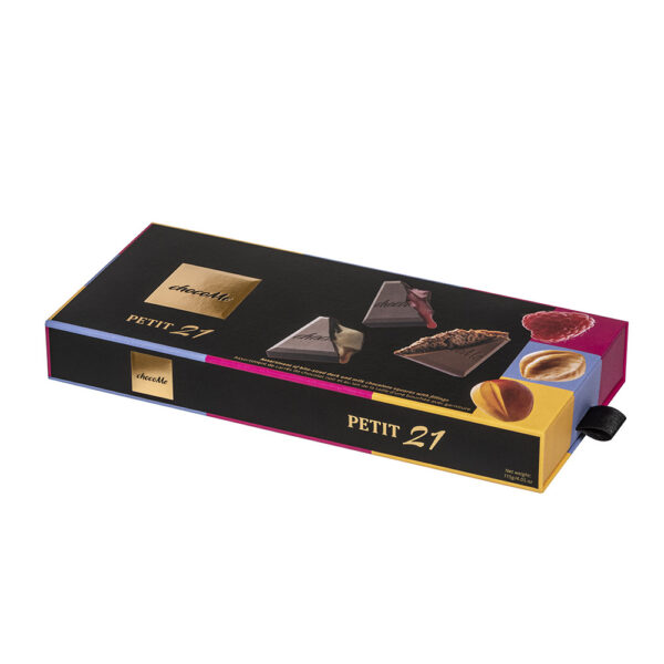 Malé štvorčeky tmavej  a mličnej čokolády – chocoMe Petit 21 MIX