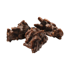 Mandľové tyčinky s maldon soľou, čiernym sezamom a granolou v mliečnej čokoláde